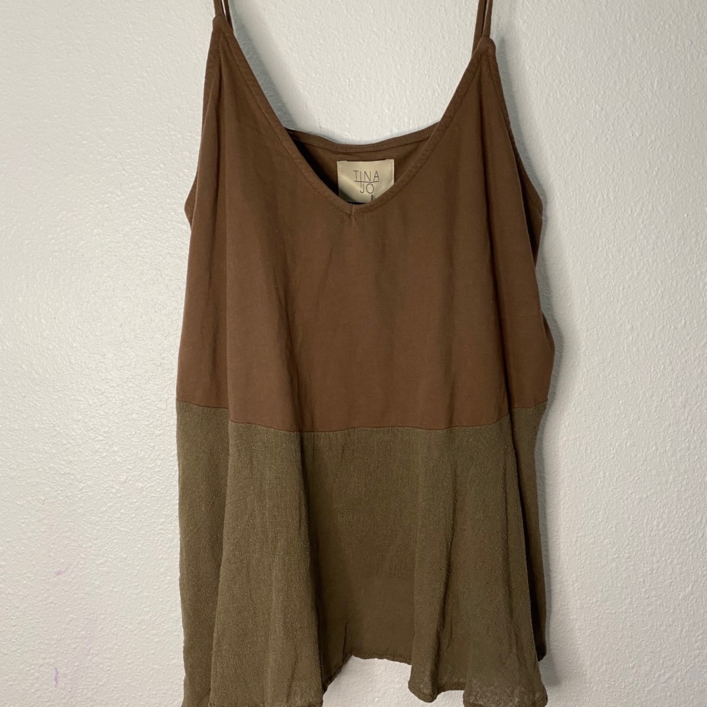 Nwt Tina Jo Brown Tank Sz Small Nwt Tina Jo Brown Tank Sz Small